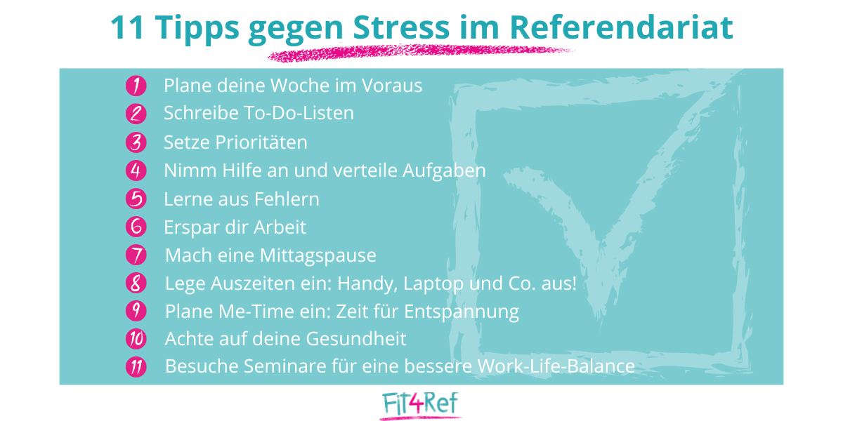 11 Tipps Gegen Stress Im Referendariat ? - Fit4Ref